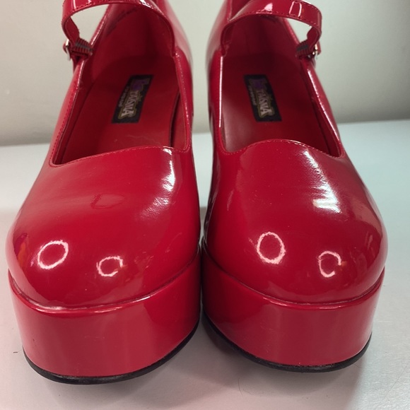 FUNTASMA Red Mary Jane Cosplay Platform Heels - Picture 3 of 9